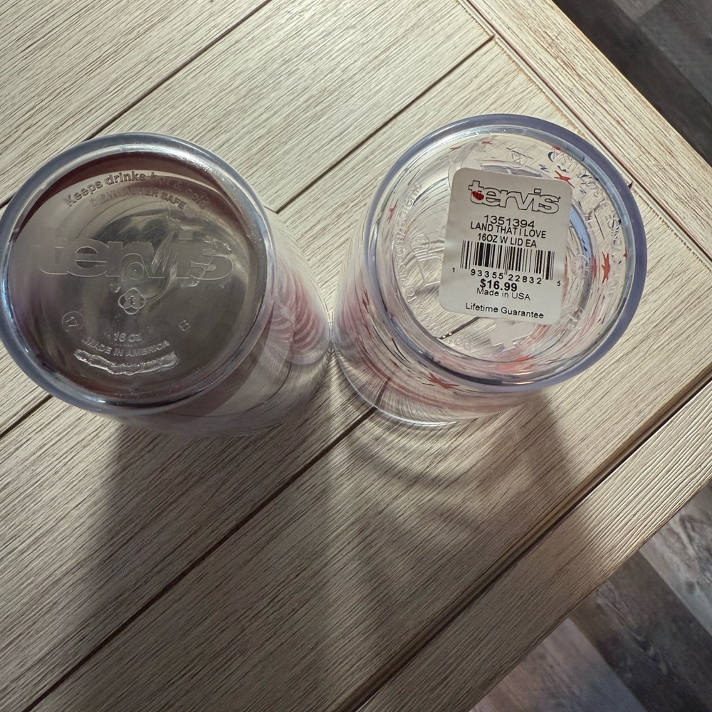 NWT Tervis Patriotic Tumbler Set of 2 16oz with American Flag Design - Picture 3 of 5